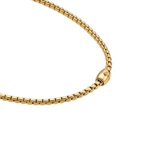 FOPE 18K Yellow Gold Flex'It EKA 0.01cttw Diamond Necklace