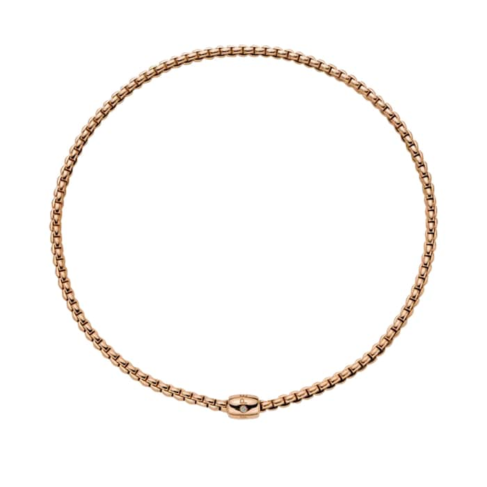 FOPE 18K Rose Gold Flex'It EKA 0.01cttw Diamond Necklace