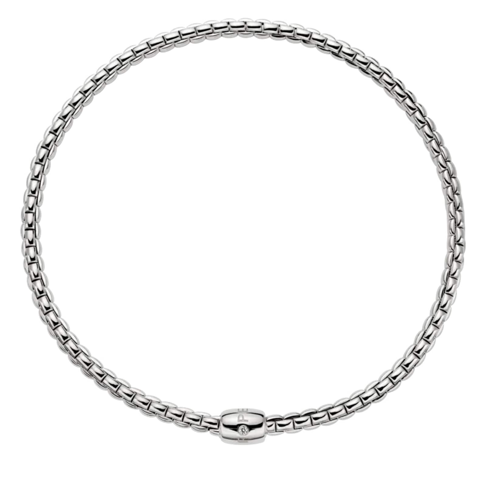 FOPE 18K White Gold Flex'It EKA 0.05cttw Diamond Necklace FOPE 18K White Gold Flex'It EKA 0.05cttw Diamond Necklace