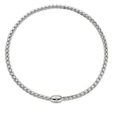 FOPE 18K White Gold Flex'It EKA 0.05cttw Diamond Necklace