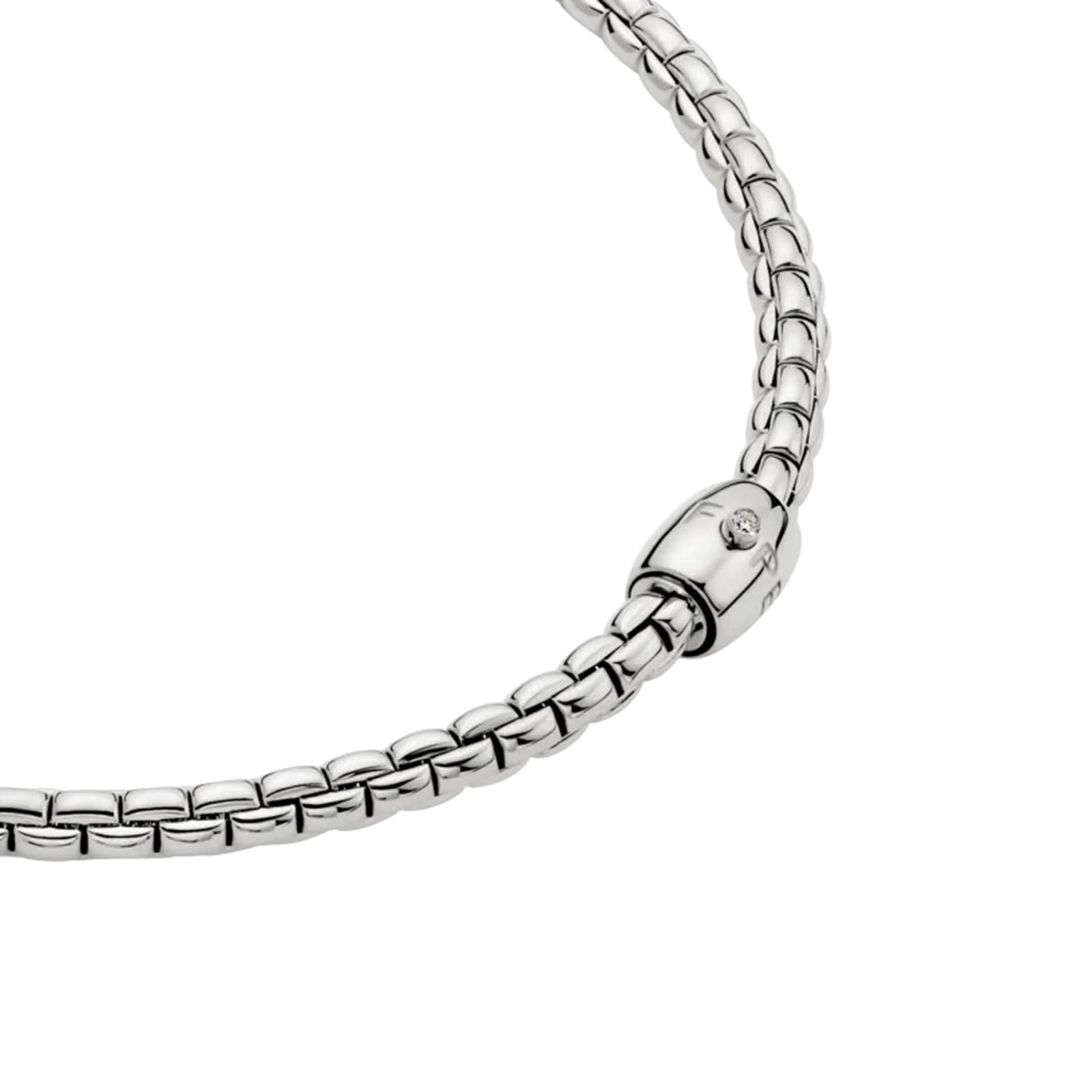 FOPE 18K White Gold Flex'It EKA 0.05cttw Diamond Necklace FOPE 18K White Gold Flex'It EKA 0.05cttw Diamond Necklace