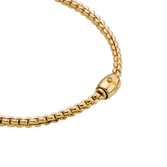 FOPE 18K Yellow Gold Flex'It EKA 0.03cttw Diamond Necklace FOPE 18K Yellow Gold Flex'It EKA 0.03cttw Diamond Necklace