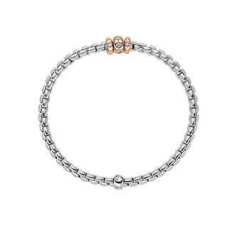 FOPE 18K White Gold Flex'It EKA 0.18cttw Diamond Bracelet - Medium FOPE 18K White Gold Flex'It EKA 0.18cttw Diamond Bracelet - Medium