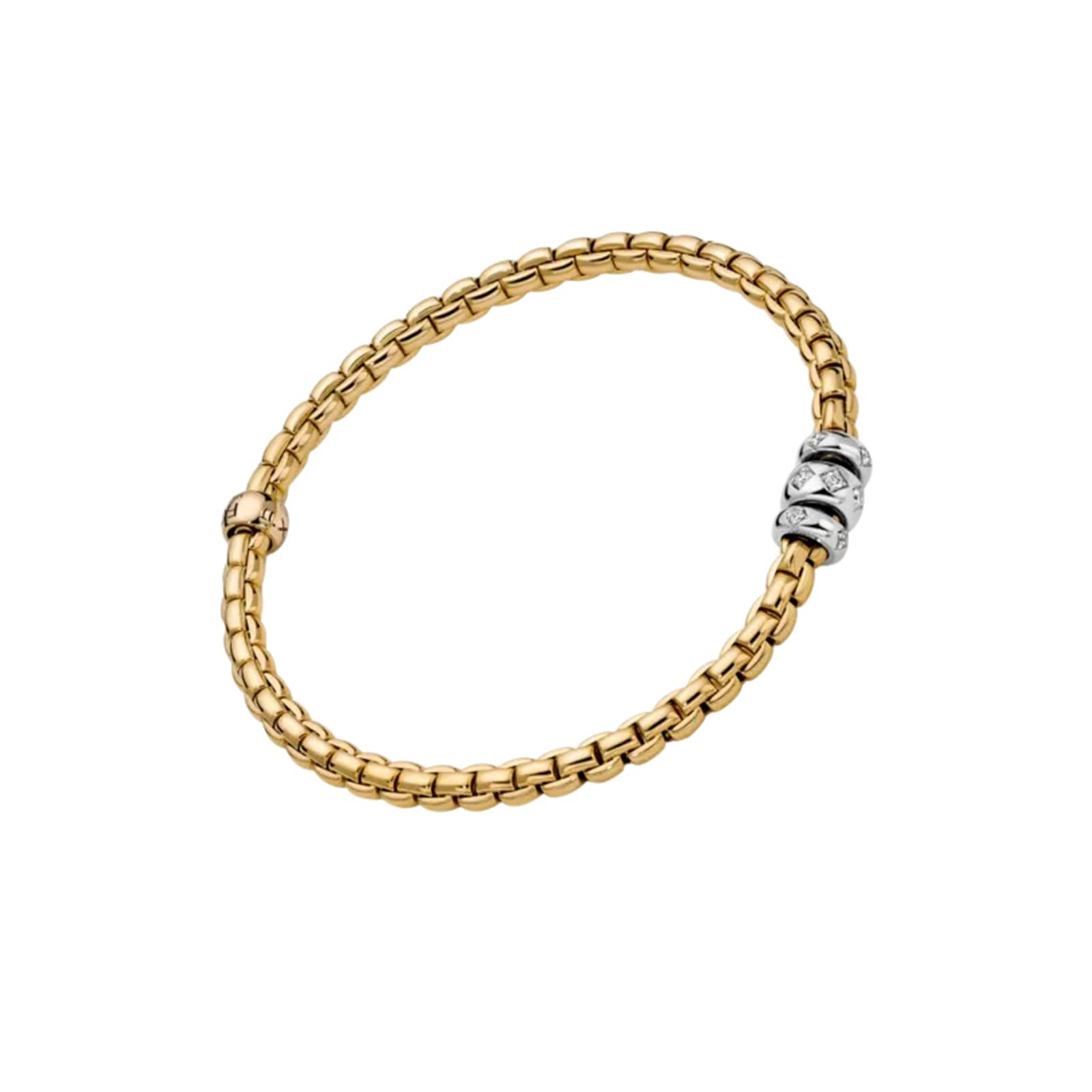 18ct Yellow Gold Eka Flex'it 0.18ct Diamond Bracelet