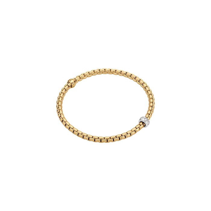 FOPE 18ct Yellow Gold Eka 0.12ct Diamond Bracelet