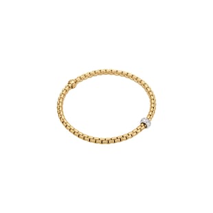 FOPE 18ct Yellow Gold Eka 0.12ct Diamond Bracelet