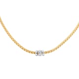 FOPE 18ct Yellow Gold Eka 0.18ct Diamond Necklace