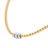 FOPE 18ct Yellow Gold Eka 0.18ct Diamond Necklace