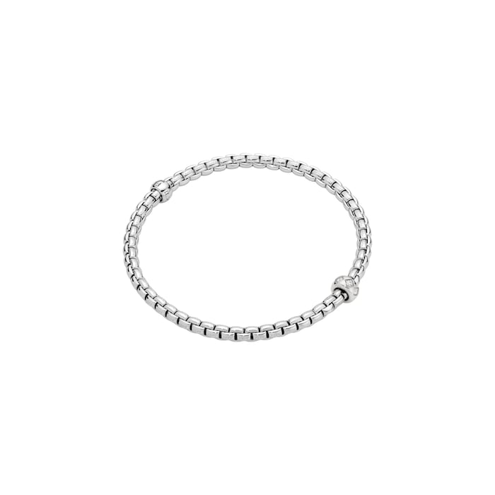 FOPE 18ct White Gold Eka Flex'it 0.12ct Diamond Bracelet