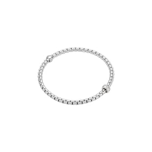 FOPE 18ct White Gold Eka Flex'it 0.12ct Diamond Bracelet