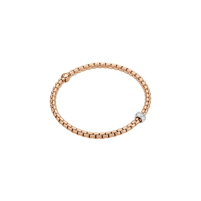 FOPE 18ct Rose Gold Eka Flex'it 0.12ct Diamond Bracelet