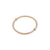 FOPE 18ct Rose Gold Eka Flex'it 0.12ct Diamond Bracelet