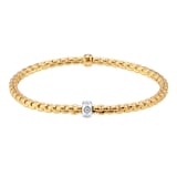 FOPE 18ct Rose Gold Eka Flex'it 0.12ct Diamond Bracelet