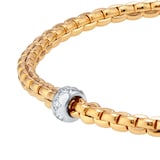 FOPE 18ct Rose Gold Eka Flex'it 0.12ct Diamond Bracelet