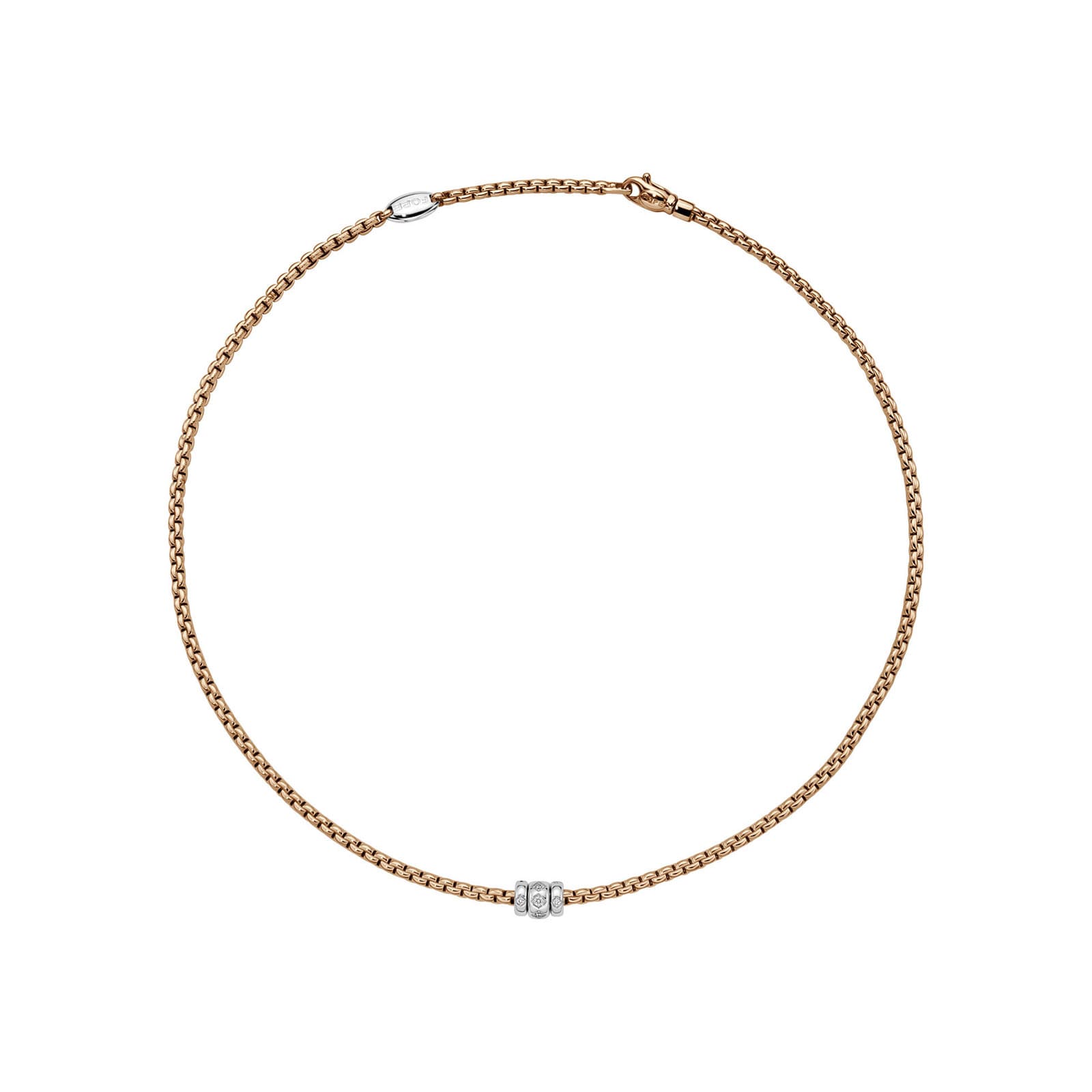 18ct Rose Gold Eka 0.18ct Diamond Necklace