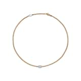 FOPE 18ct Rose Gold Eka 0.18ct Diamond Necklace