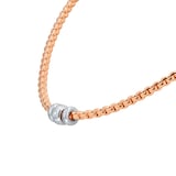 FOPE 18ct Rose Gold Eka 0.18ct Diamond Necklace