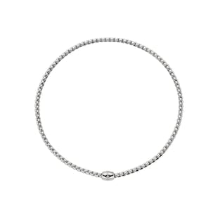 FOPE 18ct White Gold Eka Flex'it 0.01ct Diamond Necklace