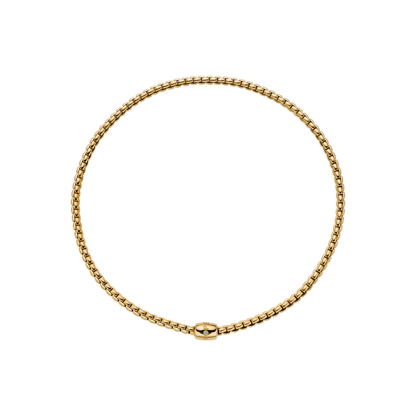 18ct Yellow Gold Eka Flex'it 0.01ct Diamond Necklace