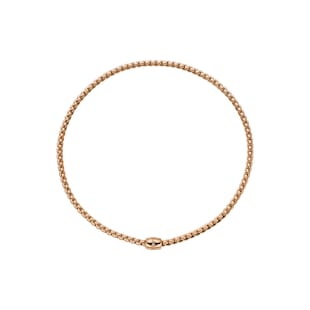 FOPE 18ct Rose Gold Eka Flex'it 0.01ct Diamond Necklace