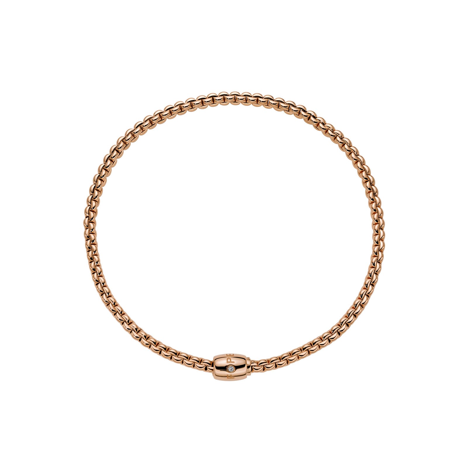 18ct Rose Gold Eka Flex'it 0.03ct Diamond Necklace