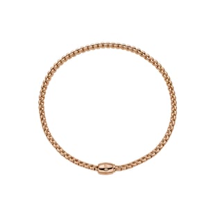FOPE 18ct Rose Gold Eka Flex'it 0.03ct Diamond Necklace