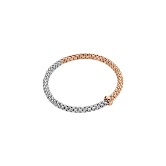 FOPE 18ct Bi Colour Gold Solo 0.01ct Diamond Bracelet FOPE 18ct Bi Colour Gold Solo 0.01ct Diamond Bracelet