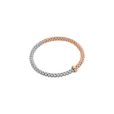 FOPE 18ct Bi Colour Gold Solo 0.01ct Diamond Bracelet