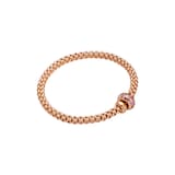 FOPE 18ct Rose Gold Flex'it Pink Sapphire & 0.28ct Diamond Bracelet