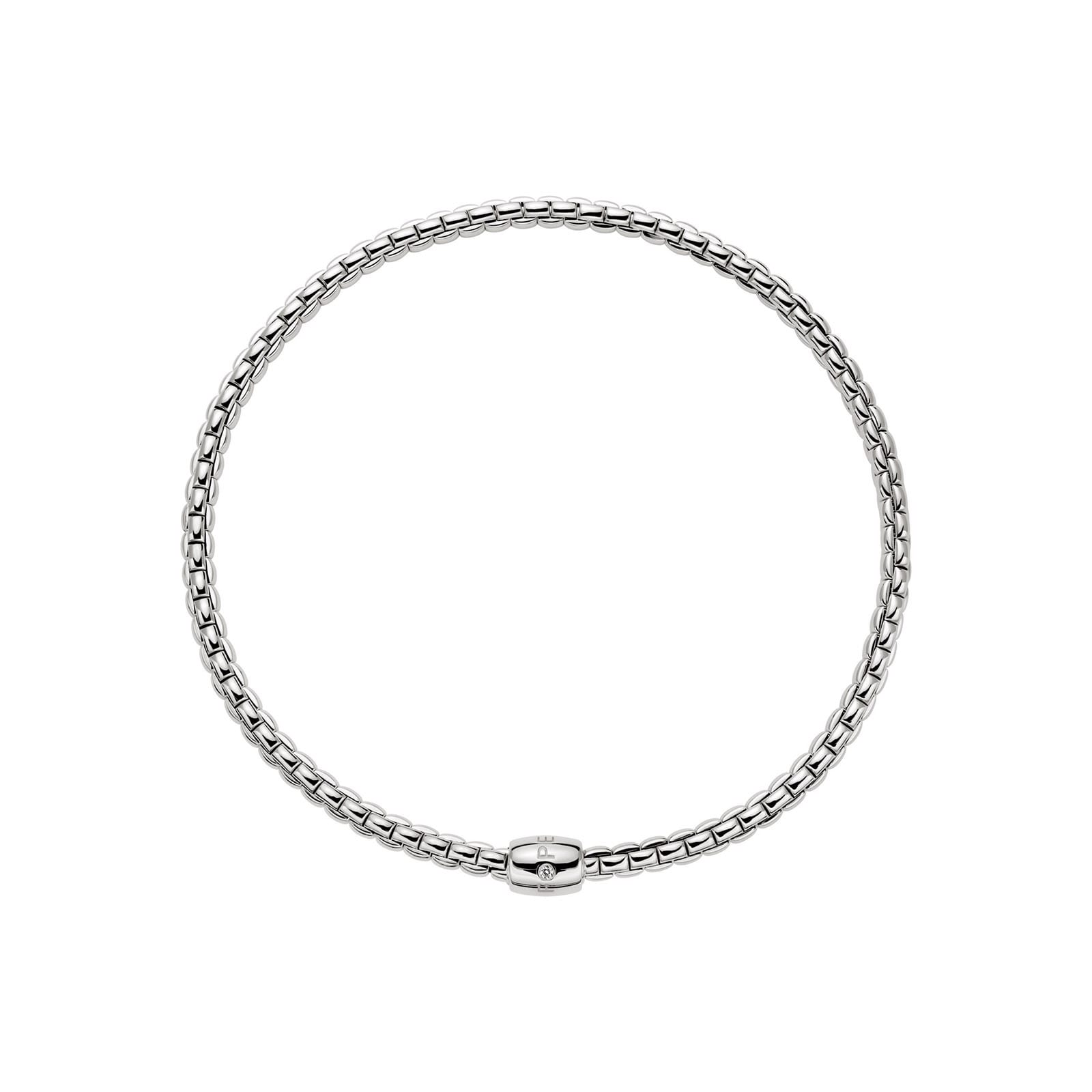 18ct White Gold Flex'it 0.05ct Diamond Necklace