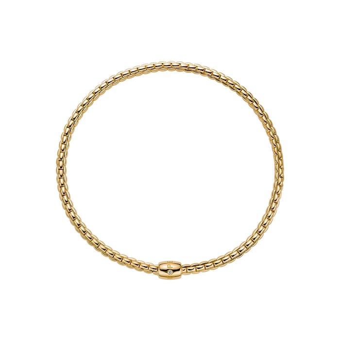 FOPE 18ct Yellow Gold Eka Flex'it 0.05ct Diamond Necklace