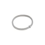 Fope 18ct White Gold Vendome Flex'it 0.01ct Black Diamond Bracelet - Size Extra Large