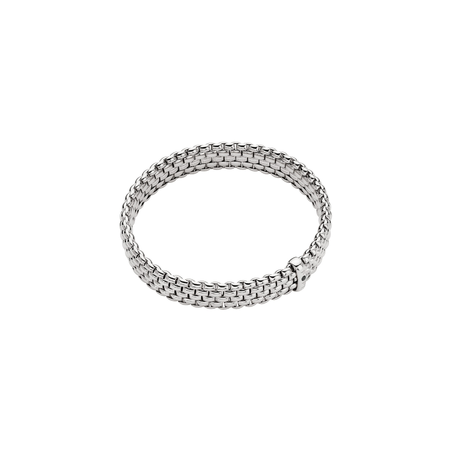 18ct White Gold Panorama Flex'it 0.01ct Black Diamond Bracelet - Size Large