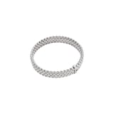 Fope 18ct White Gold Panorama Flex'it 0.01ct Black Diamond Bracelet - Size Large