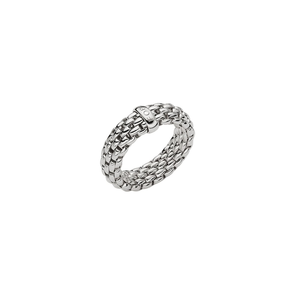 Fope 18K White Gold Essentials Flex'it Ring - Ring Size Large