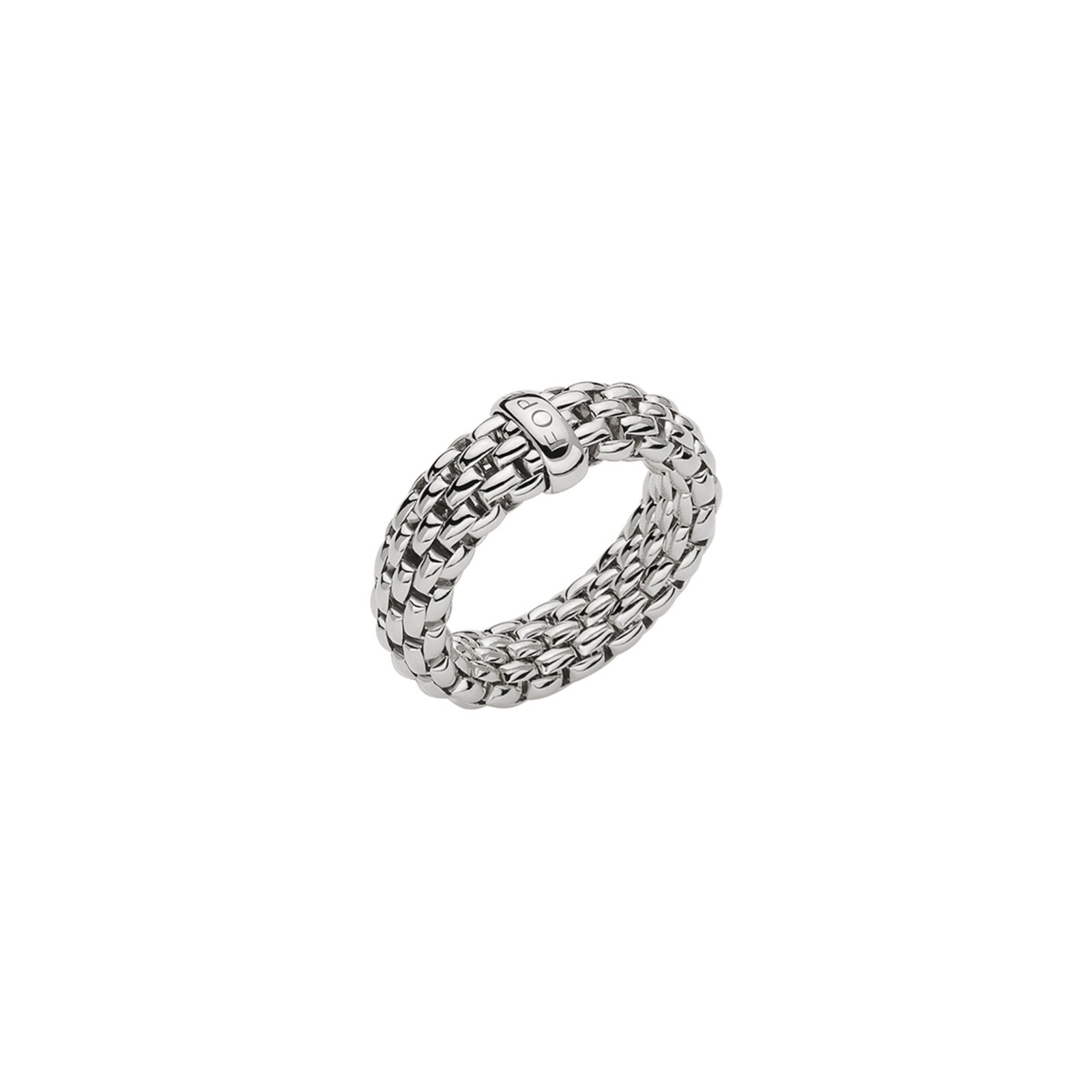 Fope 18K White Gold Essentials Flex'it Ring - Ring Size Large