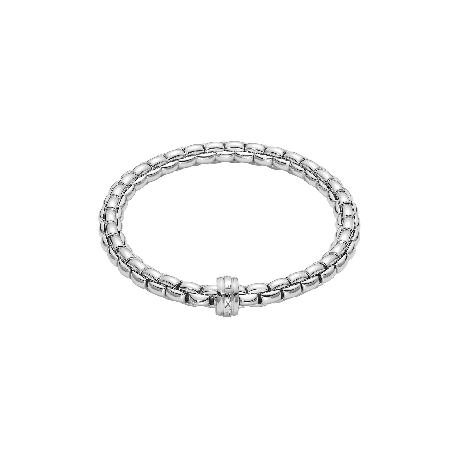 Fope 18K White Gold Eka Flex'it Bracelet - Size Large