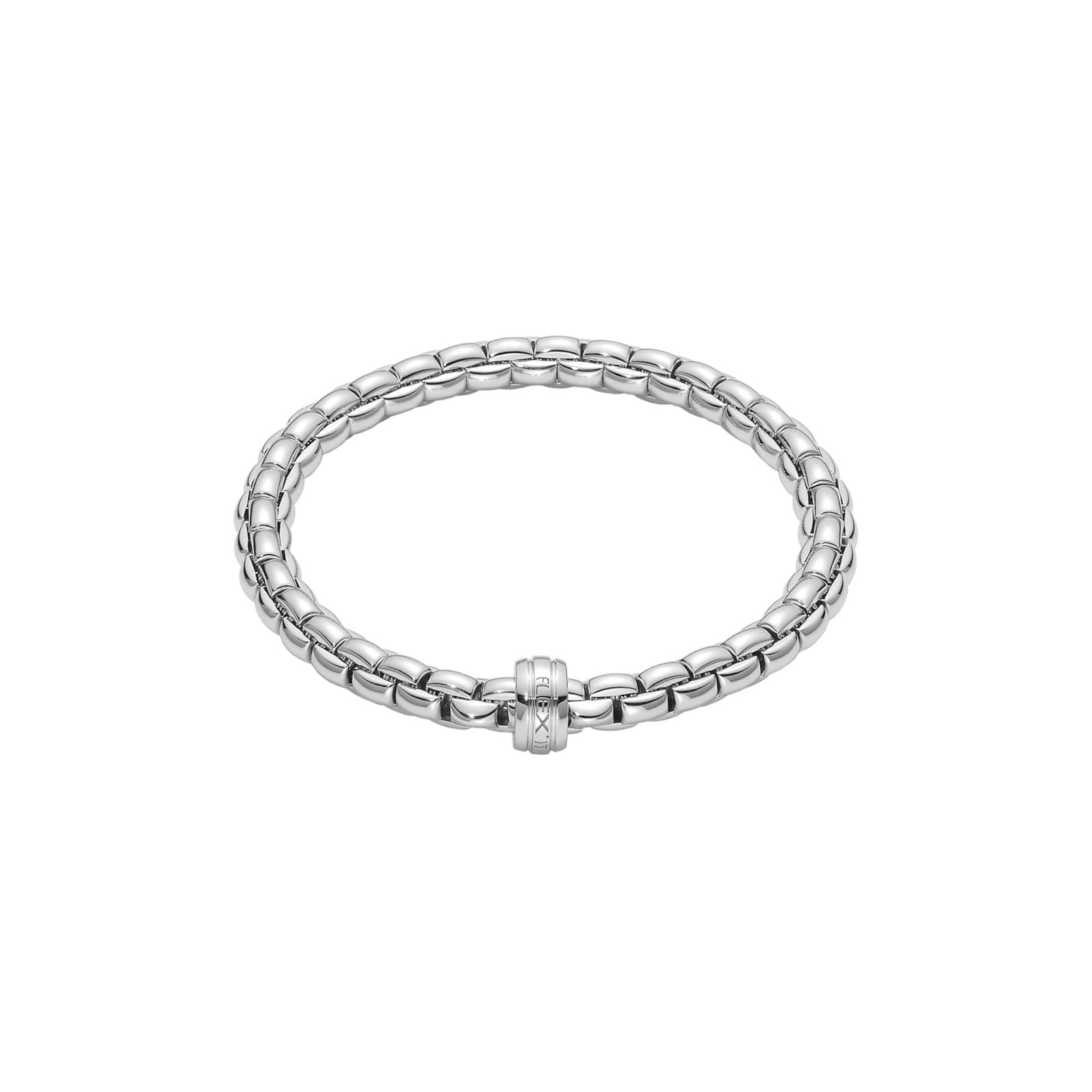 Fope 18K White Gold Eka Flex'it Bracelet - Size Large