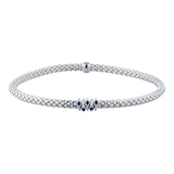 Fope Exclusive Fope Prima X Mappin & Webb 18ct White Gold Blue Sapphire Bracelet