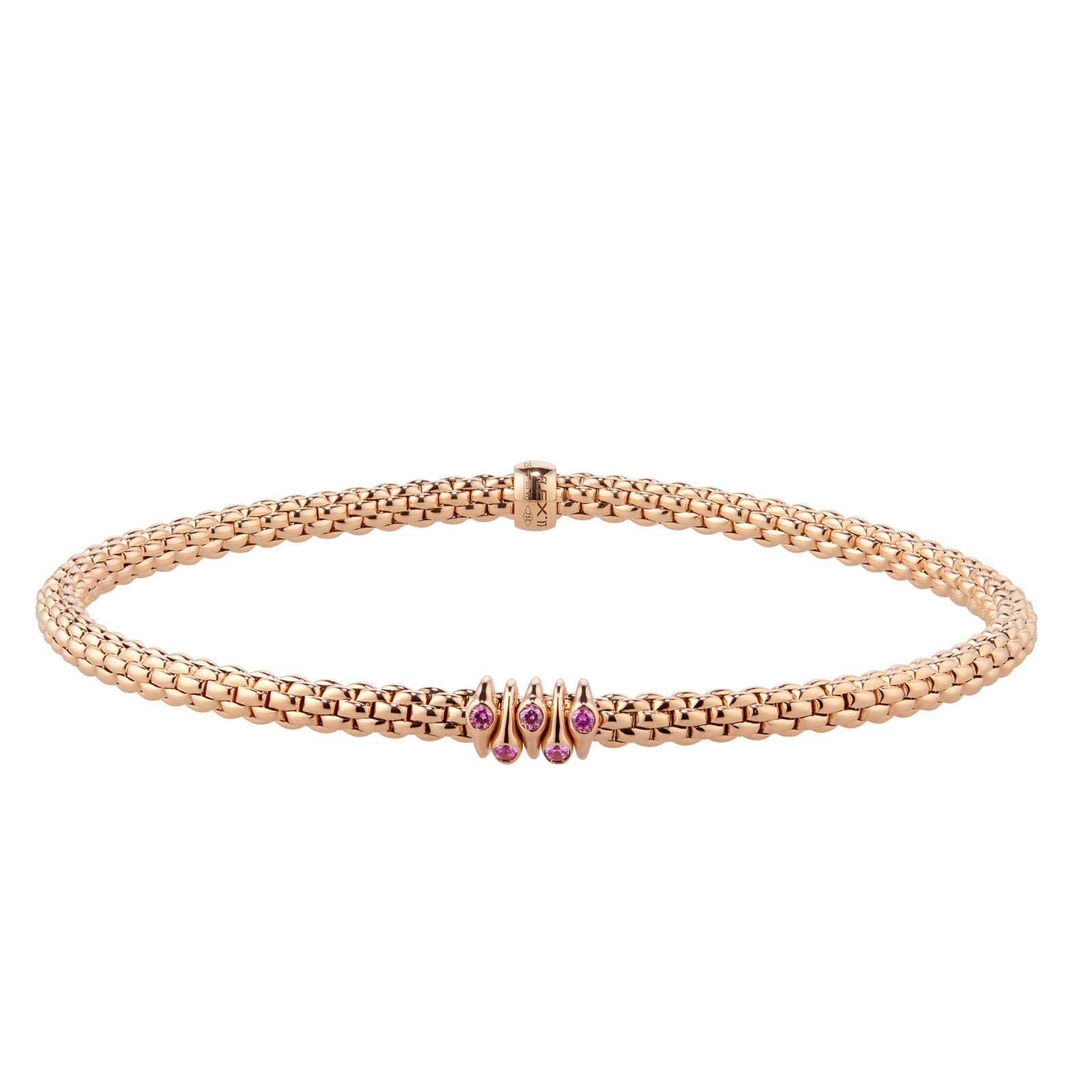 Fope Exclusive Fope Prima X Mappin & Webb 18ct Rose Gold Pink Sapphire Bracelet Fope Exclusive Fope Prima X Mappin & Webb 18ct Rose Gold Pink Sapphire Bracelet