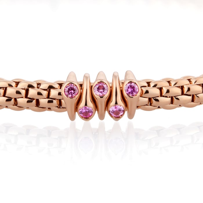 Fope Exclusive Fope Prima X Mappin & Webb 18ct Rose Gold Pink Sapphire Bracelet