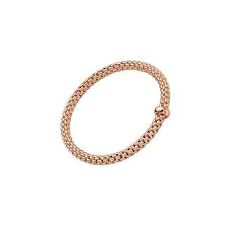 Fope 18K Rose Gold Solo Flex'it 0.01cttw Diamond Bracelet - Size Medium