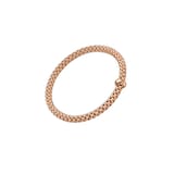 Fope 18K Rose Gold Solo Flex'it 0.01cttw Diamond Bracelet - Size Medium