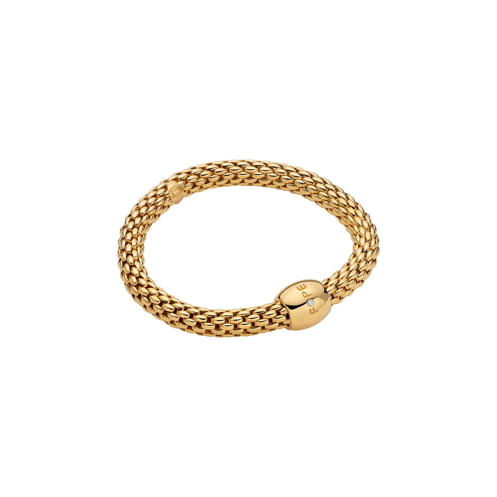 18ct Yellow Gold Love Nest Diamond Bracelet - Size Medium