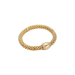 37252018 - 18ct Yellow Gold Love Nest Diamond Bracelet - Size Medium