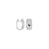 Fope 18ct White Gold Love Nest Pave Diamond Hoop Earrings