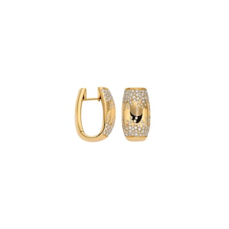 Fope 18ct Yellow Gold Love Nest Pave Diamond Hoop Earrings Fope 18ct Yellow Gold Love Nest Pave Diamond Hoop Earrings
