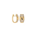 Fope 18ct Yellow Gold Love Nest Pave Diamond Hoop Earrings