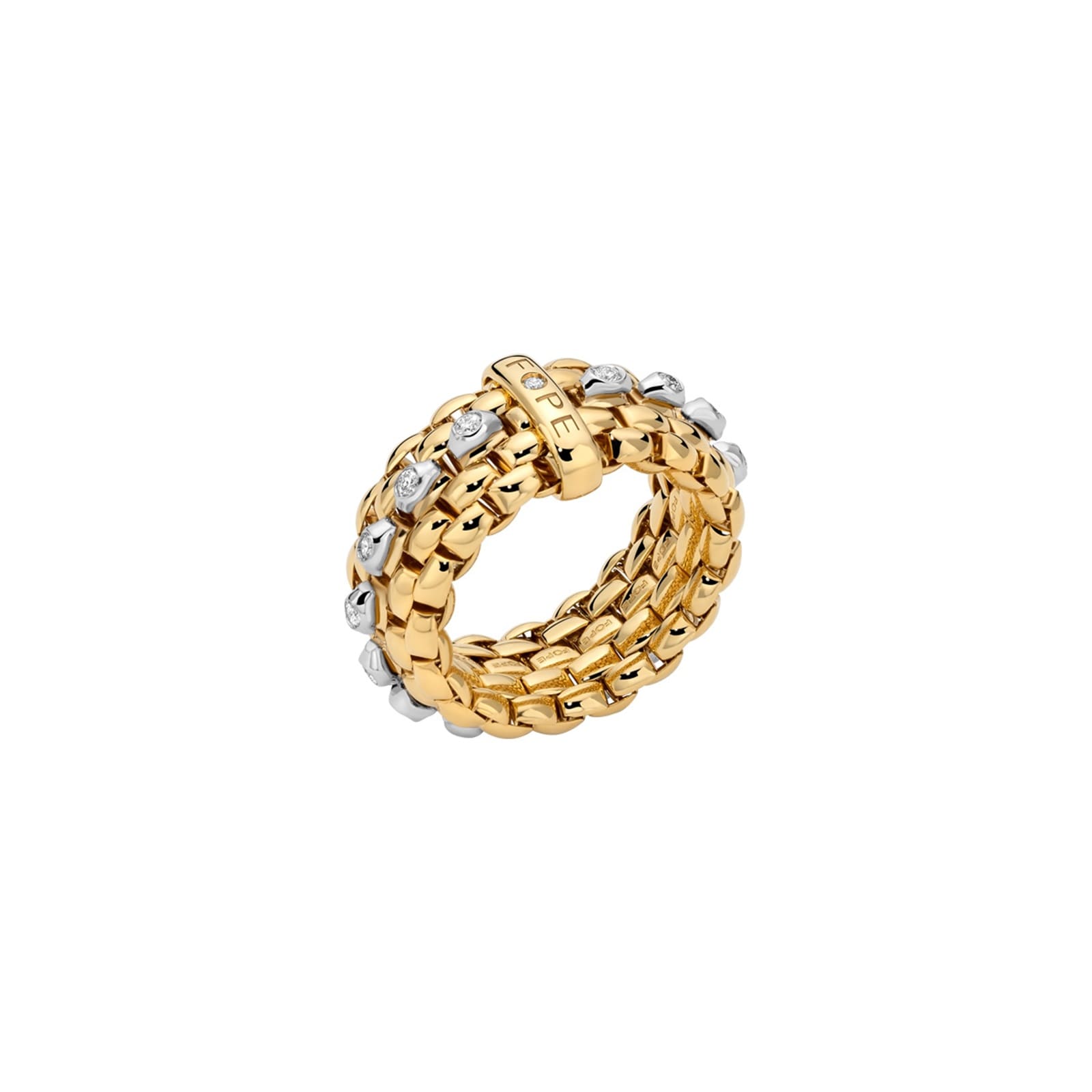 Fope 18ct Yellow Gold Panorama Diamond Ring