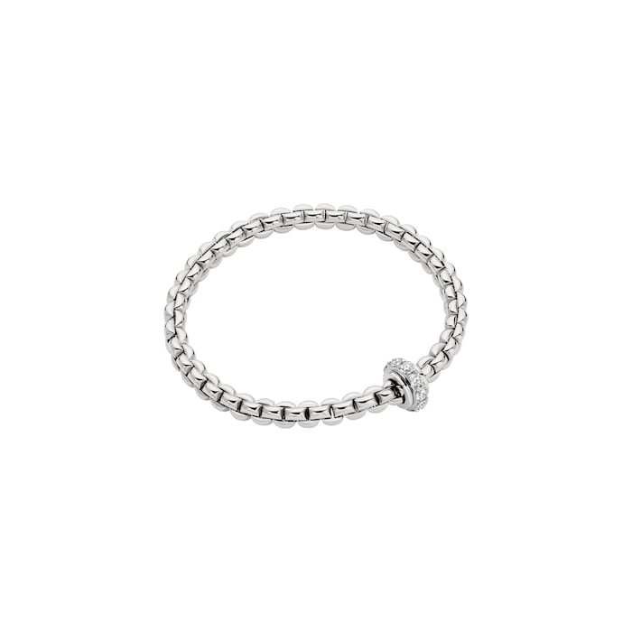 Fope 18ct White Gold Eka Diamond Bracelet - Size Medium